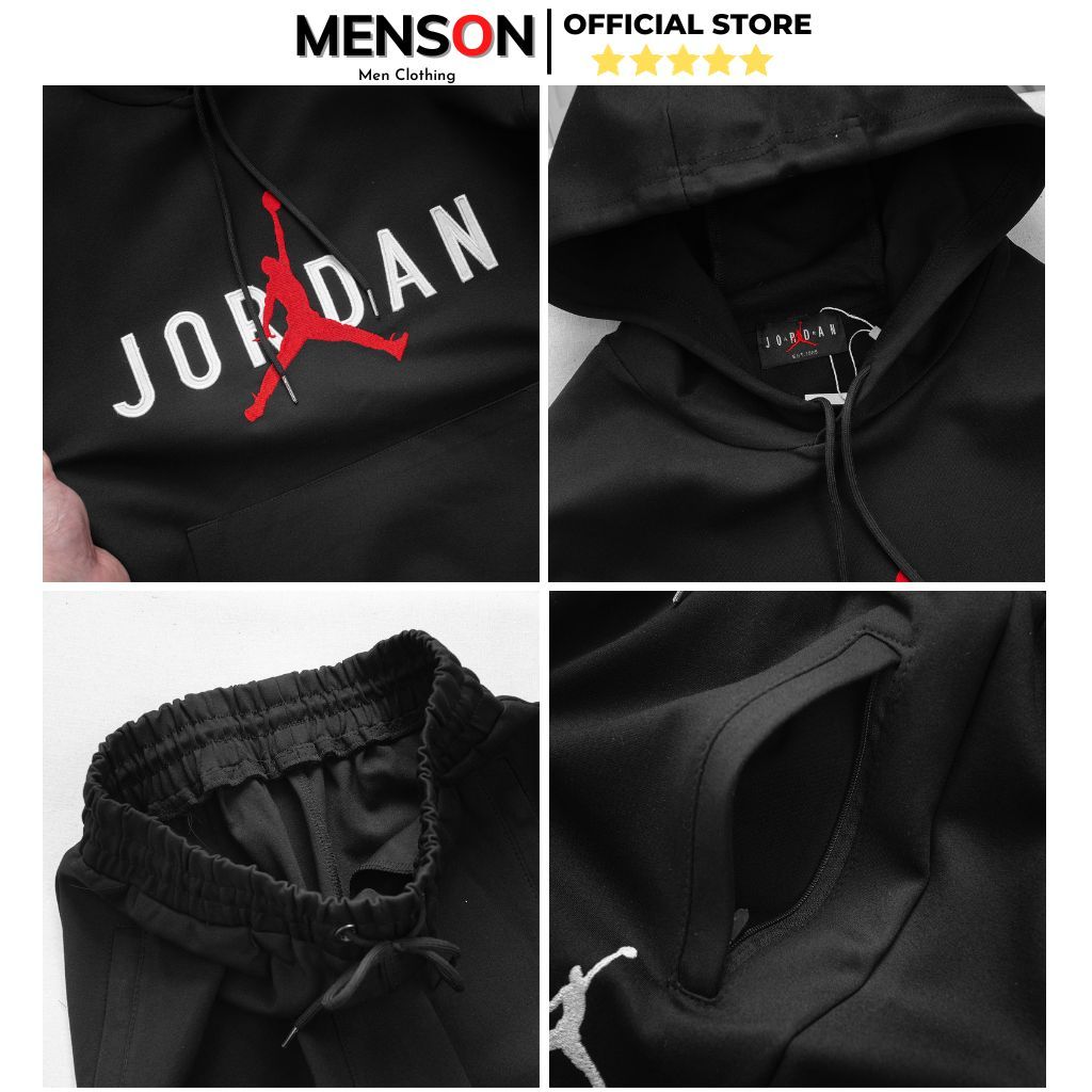 Set bộ thu đông nam có mũ dài tay cao cấp Menson MD29 Bộ thể thao thu đông nam dày dặn siêu ấm 2023 Hàng Hiệu