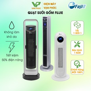 Máy sưởi, quạt sưởi gốm Ceramic Fujie công nghệ Nhật Bản, tiết kiệm điện, không khô da, tự ngắt khi đổ - Chính hãng