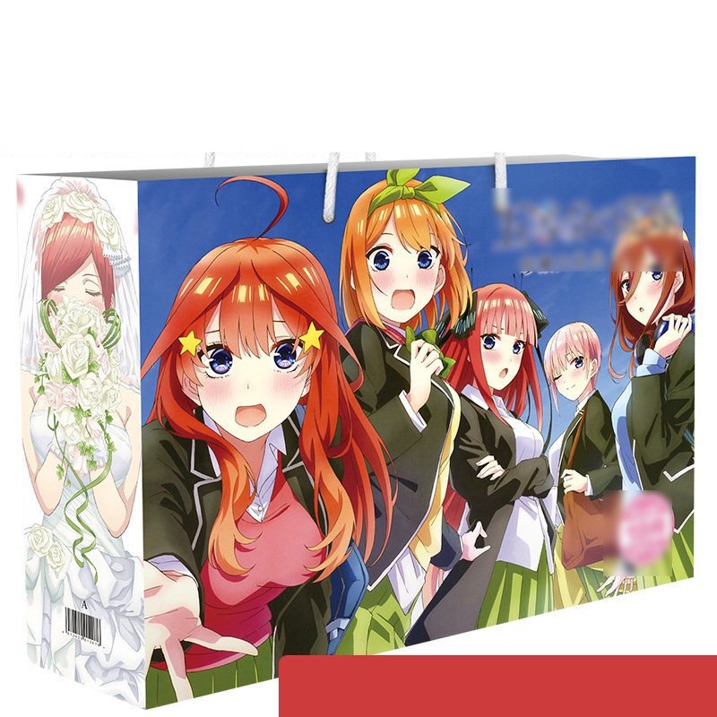 Hộp quà túi quà tặng anime Gotoubun no Hanayome Nhà Có Năm Nàng Dâu có poster postcard bookmark