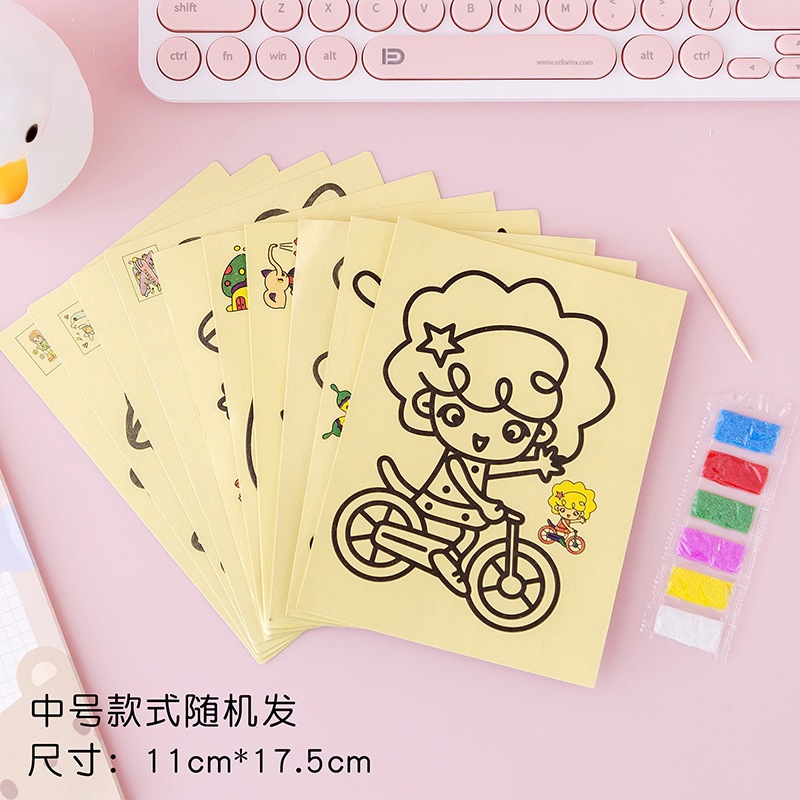 Đồ 1k tranh cát đồ chơi cho bé đa dạng mẫu mã kích thước 16*14cm