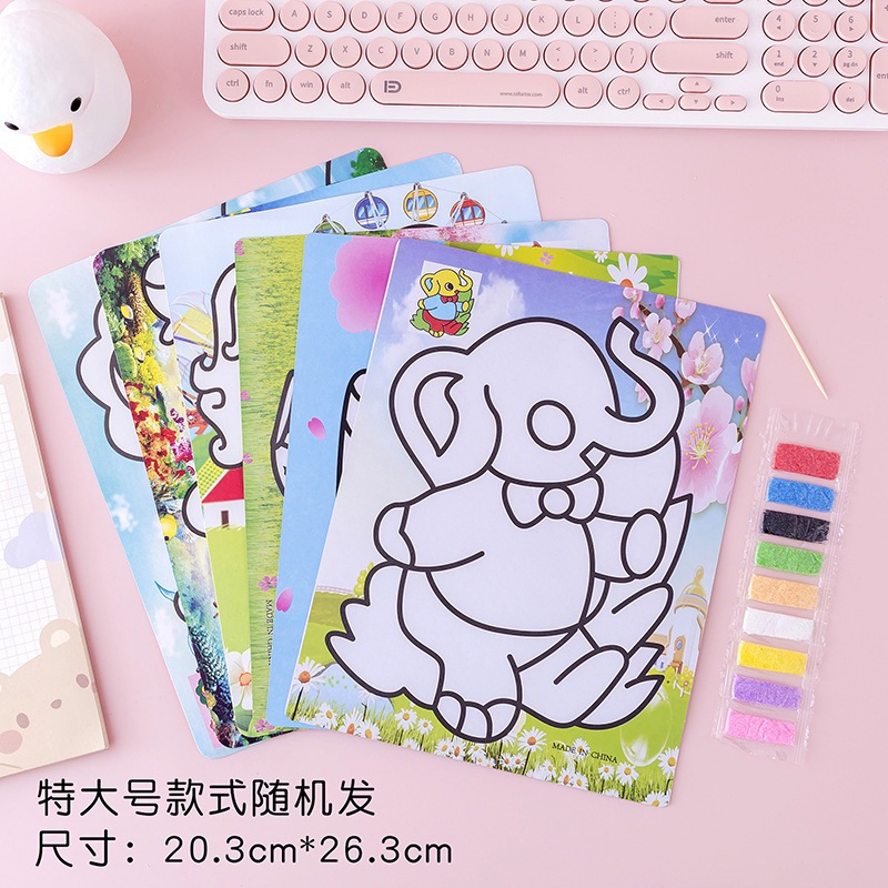 Đồ 1k tranh cát đồ chơi cho bé đa dạng mẫu mã kích thước 16*14cm