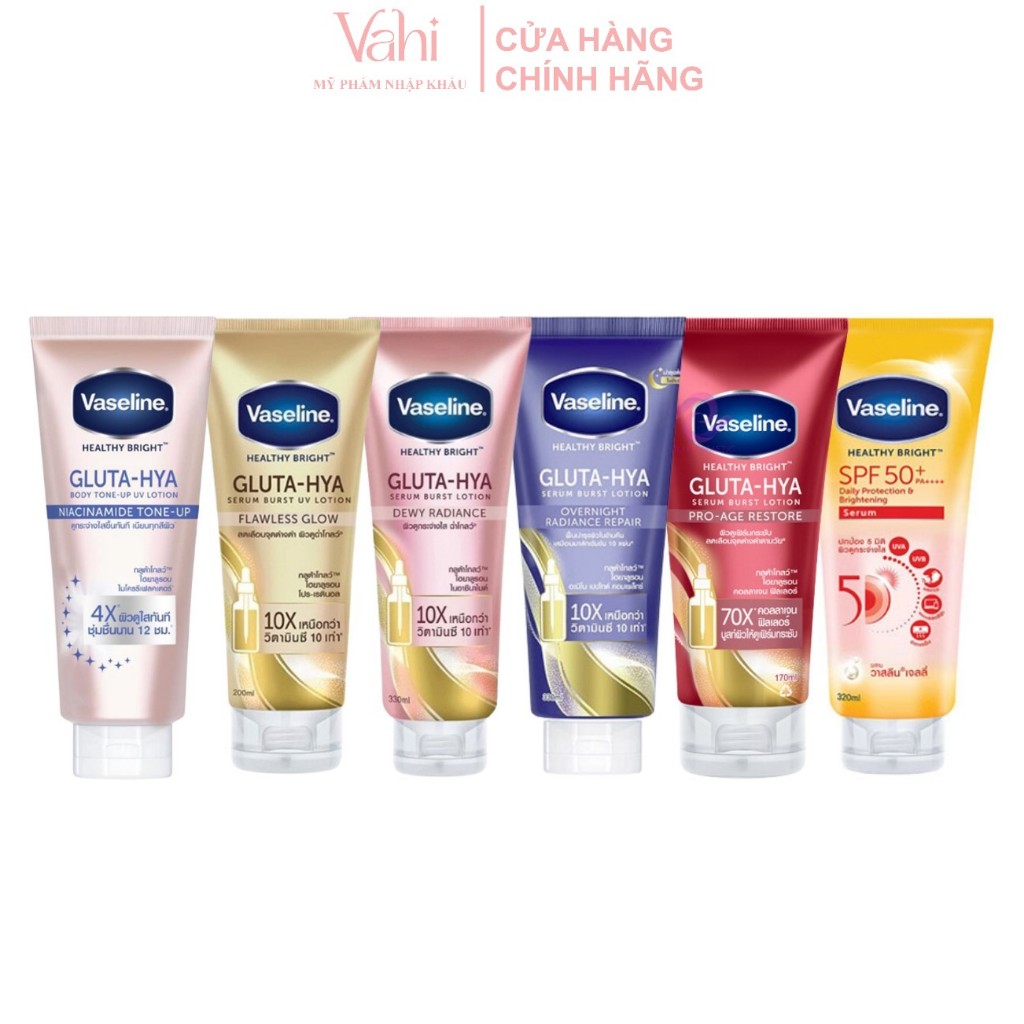 Dưỡng thể Vaseline Healthy Bright Gluta Hya Serum Burst Lotion 10X 300ml