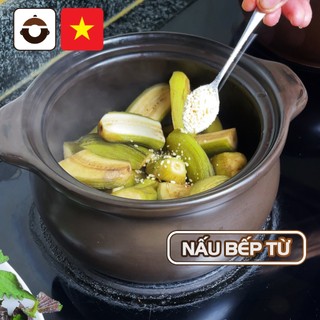 Nồi đất đáy từ 2 lít NodaCook Bát Tràng (Đen & Nâu) - Chuyên biệt nấu trên Bếp Từ / Bếp Hồng Ngoại