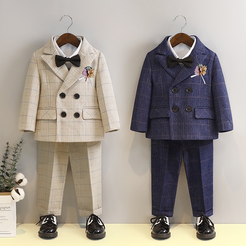 Set vest dạ công tử dài tay  - Shubi-Kids