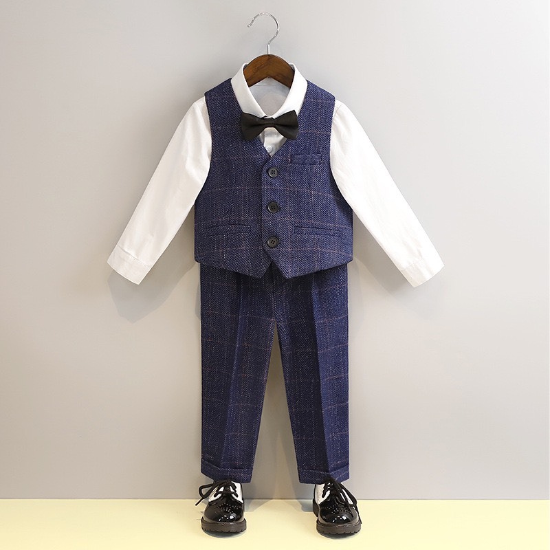 Set vest dạ công tử dài tay  - Shubi-Kids