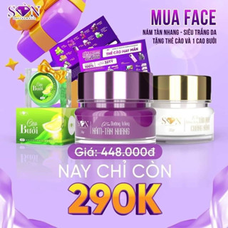 Combo Kem Face Nám Tàn Nhang + Kem Face Dưỡng Trắng SON Cosmetic Nguyễn Tiên Chính Hãng - Tặng Cao bưởi
