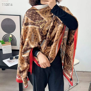Khăn Choàng Lụa Lv Họa Tiết Sang Trọng 75x180cm__Miuna