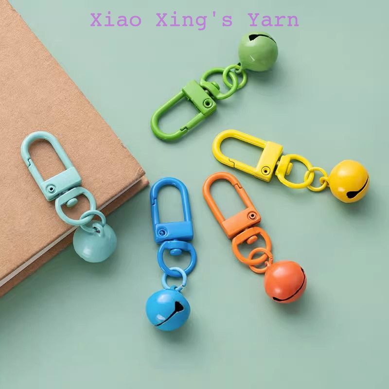 Khoá cài kèm chuông nhiều màu sắc gắn móc khoá, balo, thú bông handmade | Xiaoxingyarn