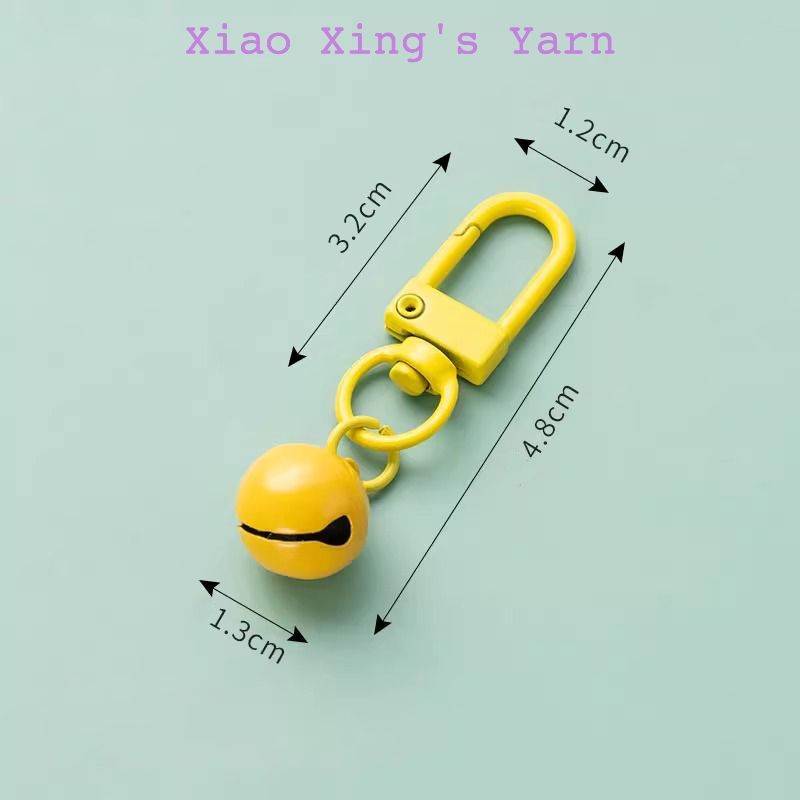 Khoá cài kèm chuông nhiều màu sắc gắn móc khoá, balo, thú bông handmade | Xiaoxingyarn