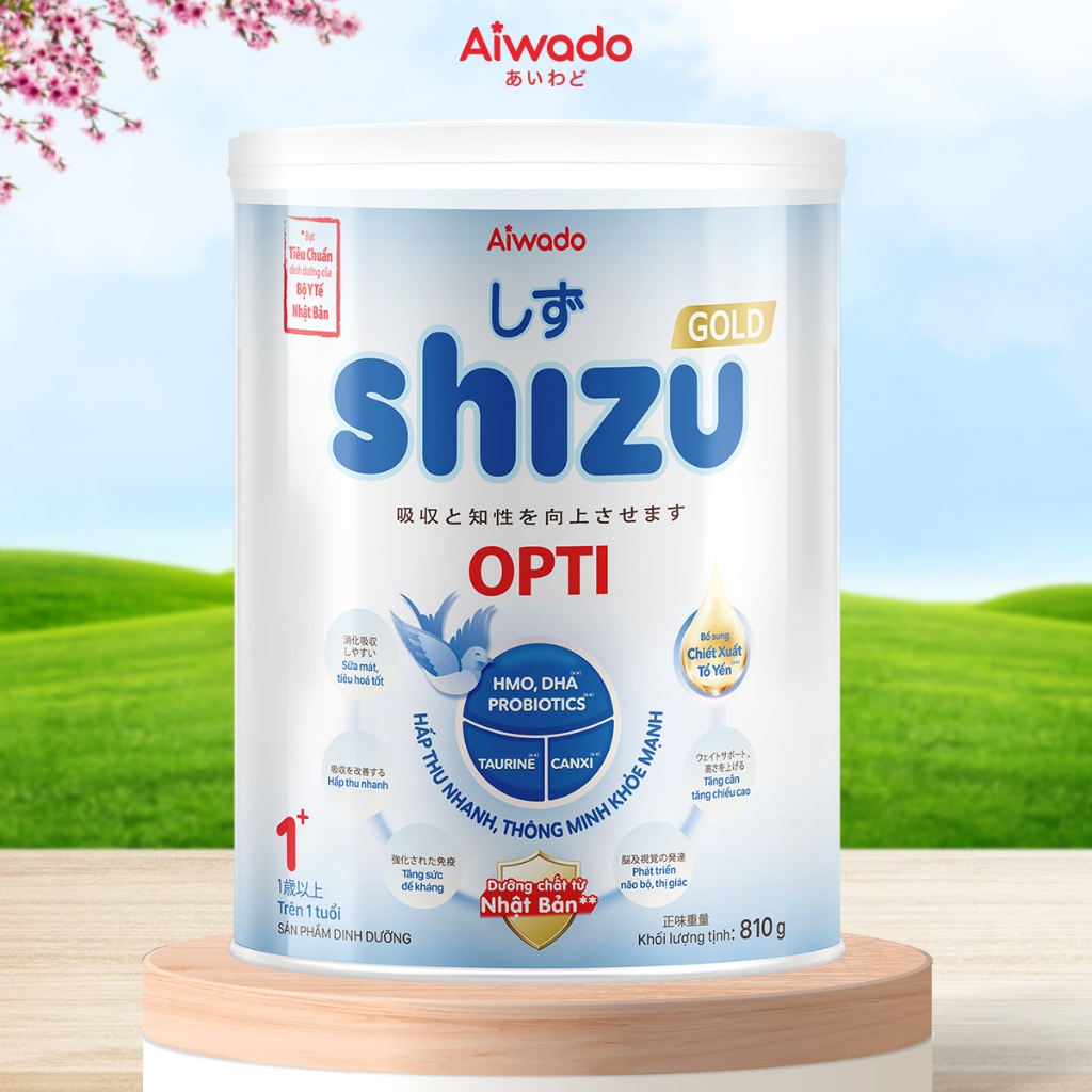 Sữa bột Aiwado SHIZU OPTI GOLD 810g 1+ SỮA MÁT GIÚP TRẺ HẤP THU NHANH