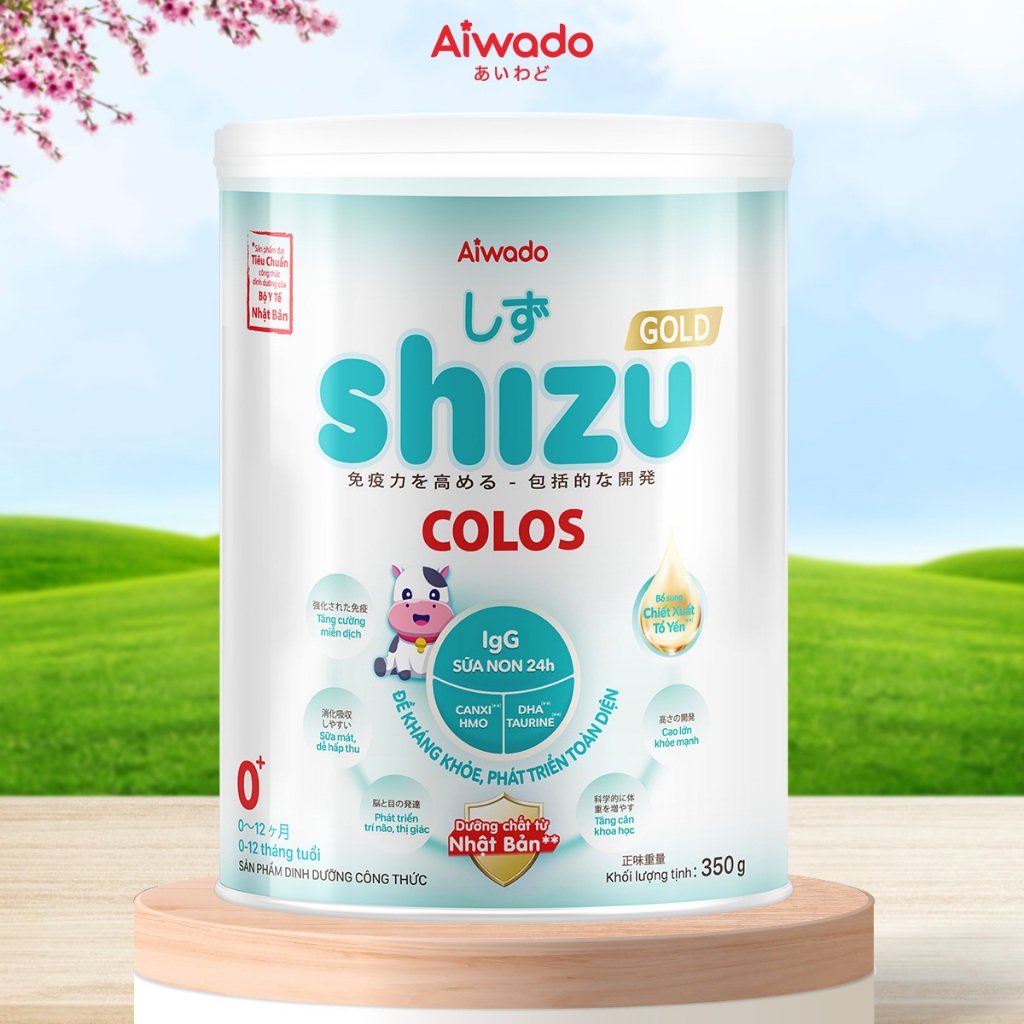 Sữa bột Aiwado SHIZU COLOS GOLD 350g 0+ - ĐỀ KHÁNG KHOẺ, PHÁT TRIỂN TOÀN DIỆN