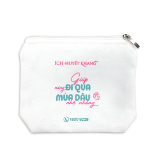 Túi đựng mỹ phẩm ích huyết khang, túi canvas