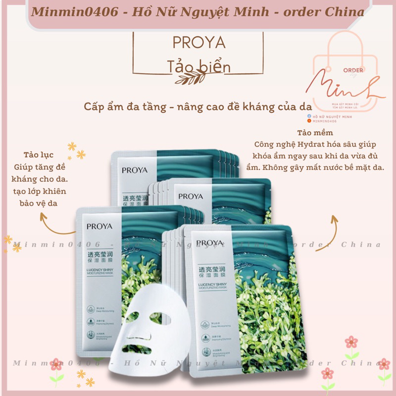 Mặt nạ Proya - Tảo biển hộp 20 miếng tặng 1 miếng