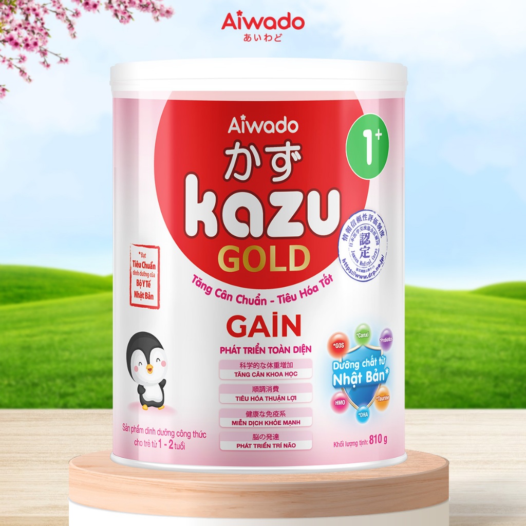 Sữa bột Aiwado KAZU GAIN GOLD 810g 1+ - SỮA MÁT TĂNG CÂN