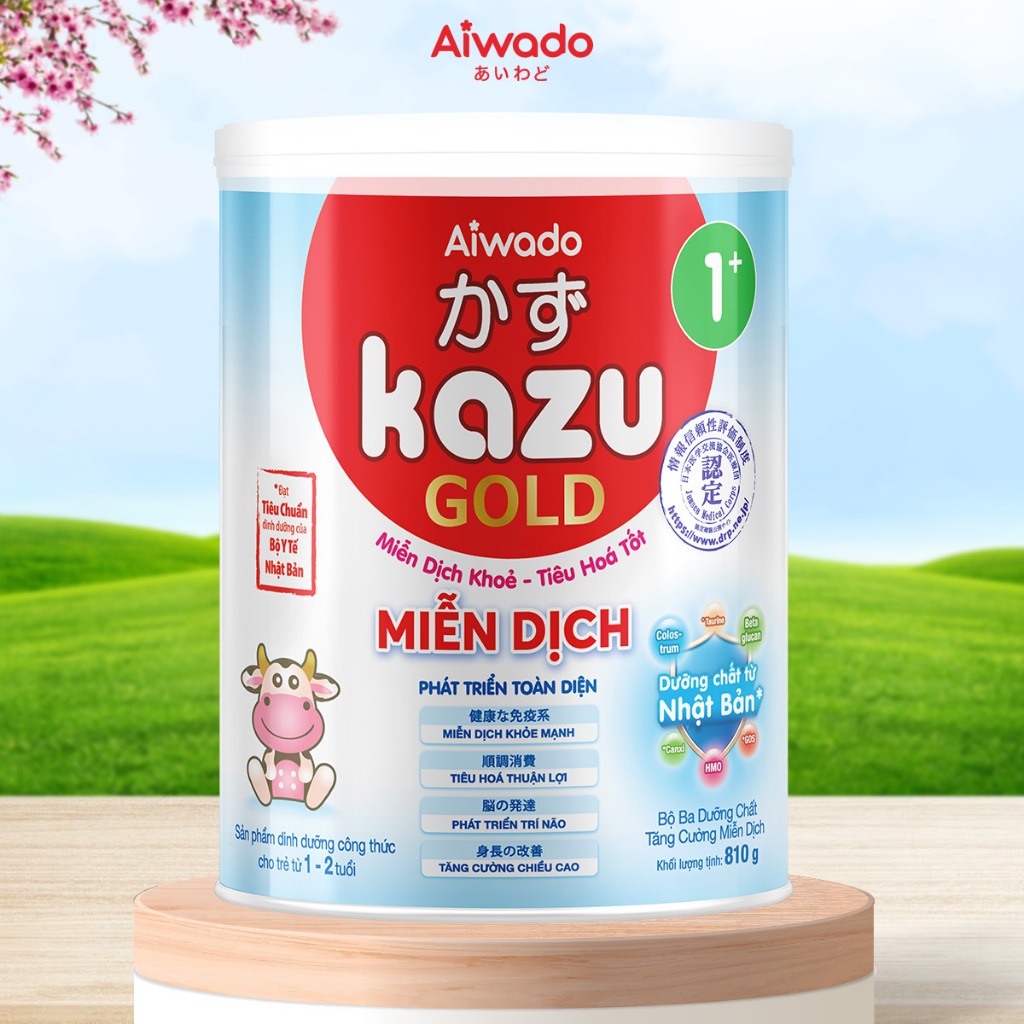 Sữa bột Aiwado KAZU MIỄN DỊCH GOLD 810g 1+ - SỮA MÁT MIỄN DỊCH