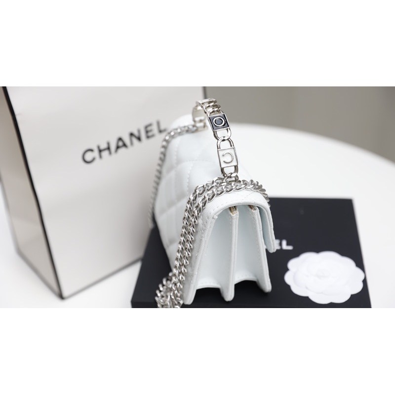 Túi Xách Chann Neo Mini Trắng Đen Size 16  -  By Anh Dinh Phuong