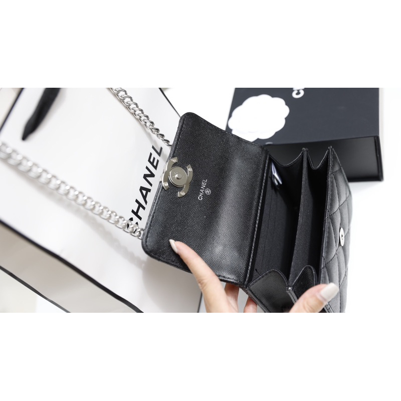 Túi Xách Chann Neo Mini Trắng Đen Size 16  -  By Anh Dinh Phuong