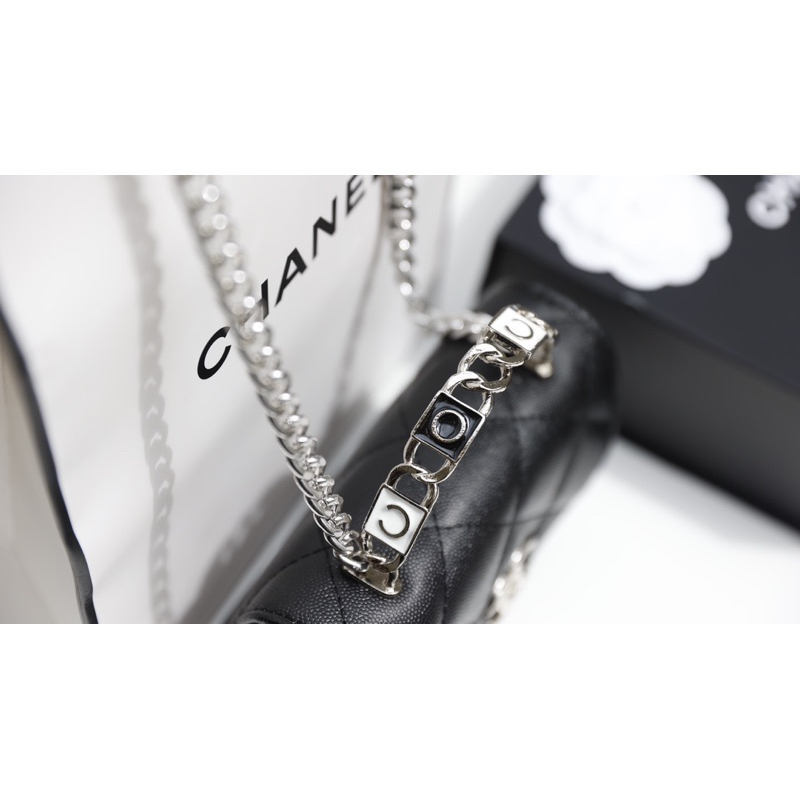 Túi Xách Chann Neo Mini Trắng Đen Size 16  -  By Anh Dinh Phuong