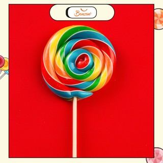 Kẹo mút cầu vồng hương trái cây tổng hợp lolipop 6cm - Kẹo que handmade Bonzon Candy