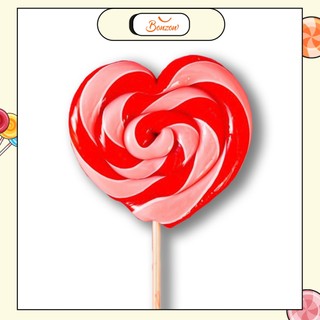 Kẹo mút trái tim handmade tình yêu màu sắc bắt mắt thu hút 6cm - Kẹo que handmade Bonzon Candy