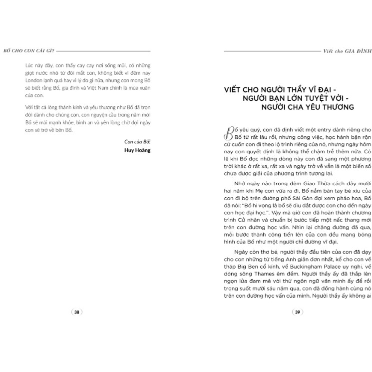 Sách - Bố cho con cái gì?