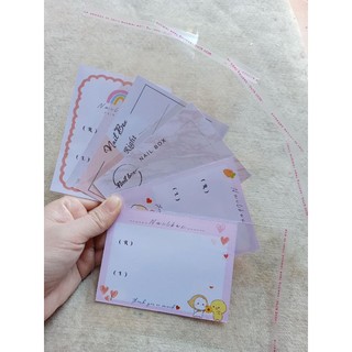 Bìa nailbox 2 mặt(Kèm túi bóng cho mỗi bìa)-9*11cm