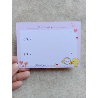 Bìa nailbox 2 mặt(Kèm túi bóng cho mỗi bìa)-9*11cm