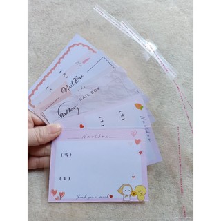 Bìa nailbox 2 mặt(Kèm túi bóng cho mỗi bìa)-9*11cm