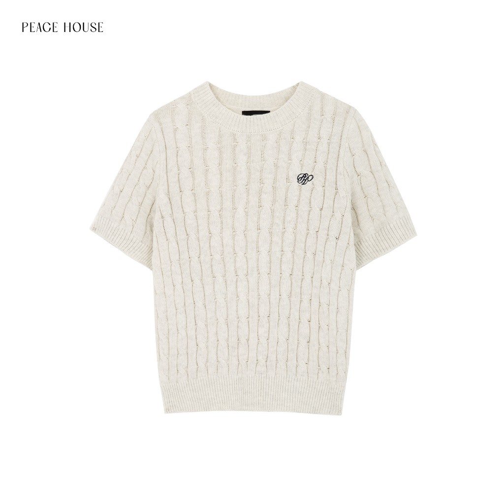 Áo dệt kim vặn thừng thêu logo , Peace House Clothing