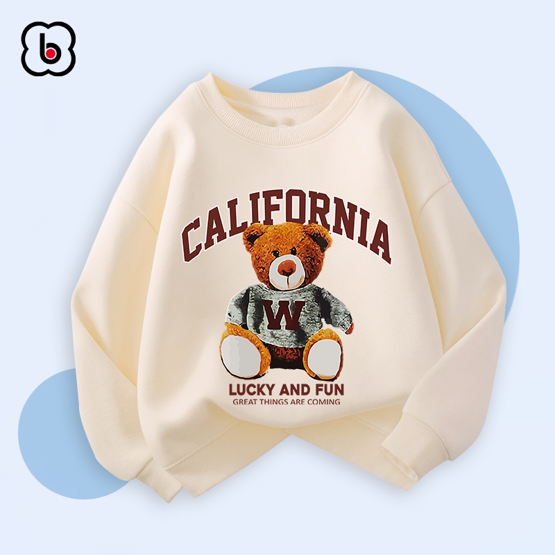 Áo sweater bé trai BabyloveGO áo nỉ thu đông dài tay cho bé in hình độc đáo đáng yêu