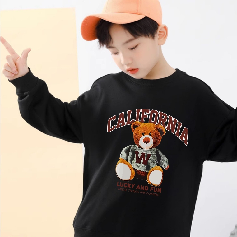 Áo sweater bé trai BabyloveGO áo nỉ thu đông dài tay cho bé in hình độc đáo đáng yêu