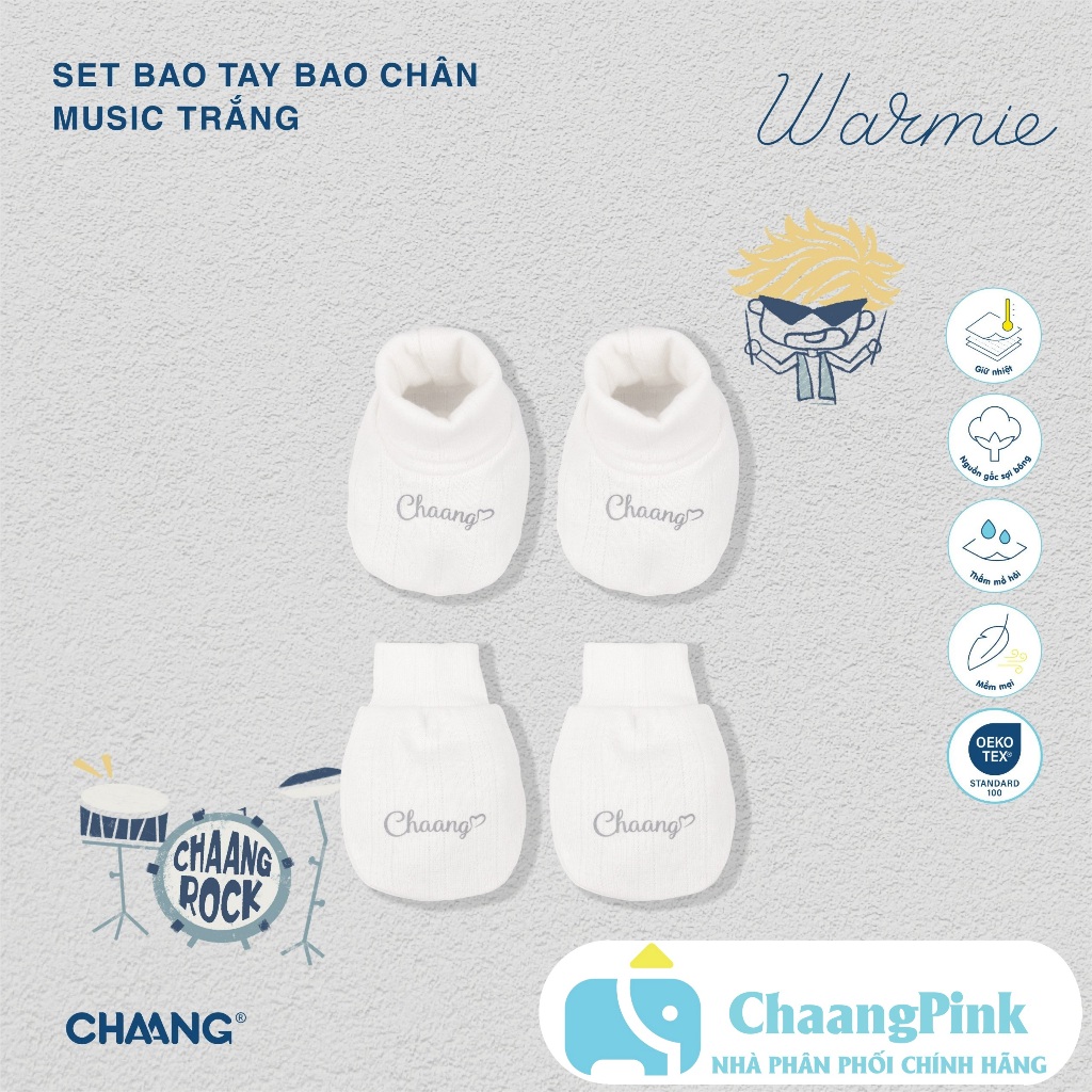 Chaang set bao tay bao chân bảo vệ em bé Music AW2023D11