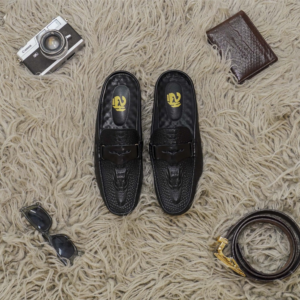 Sục nam da bò in dập vân cá xấu, khâu đế vong quanh màu big size