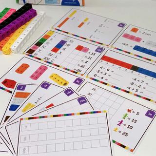 [Hàng nhập khẩu Mỹ] Toán học với các khối - MathLink Cubes Elementary Math Activity Set - Learning Resources