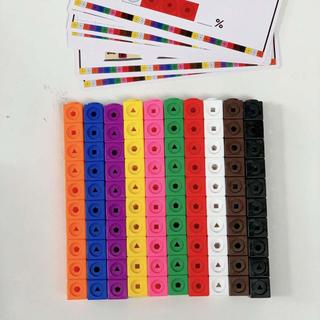 [Hàng nhập khẩu Mỹ] Toán học với các khối - MathLink Cubes Elementary Math Activity Set - Learning Resources