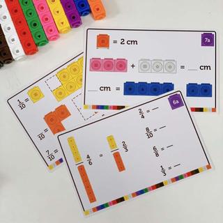 [Hàng nhập khẩu Mỹ] Toán học với các khối - MathLink Cubes Elementary Math Activity Set - Learning Resources