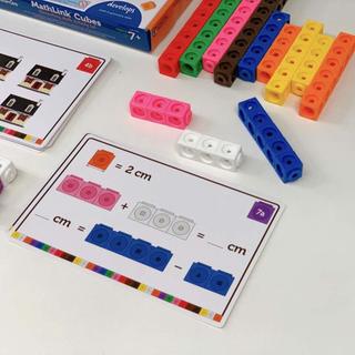 [Hàng nhập khẩu Mỹ] Toán học với các khối - MathLink Cubes Elementary Math Activity Set - Learning Resources