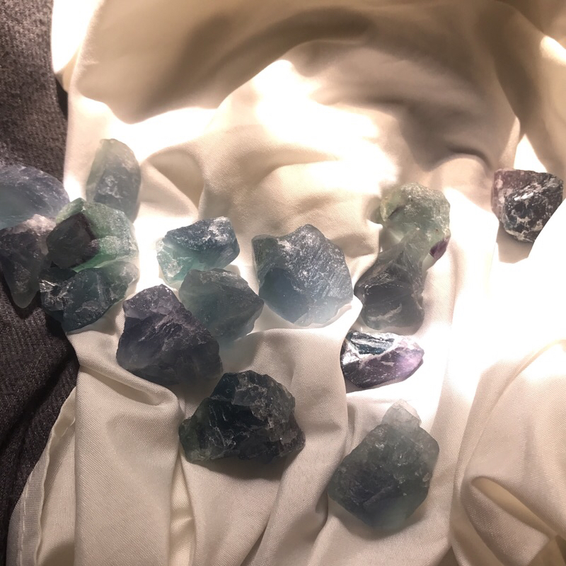 Đá Blue Fluorite thô