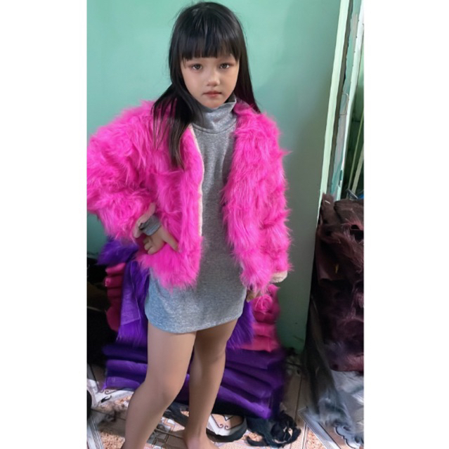 Áo khoác lông cao cấp cho bé gái 1-6 tuổi