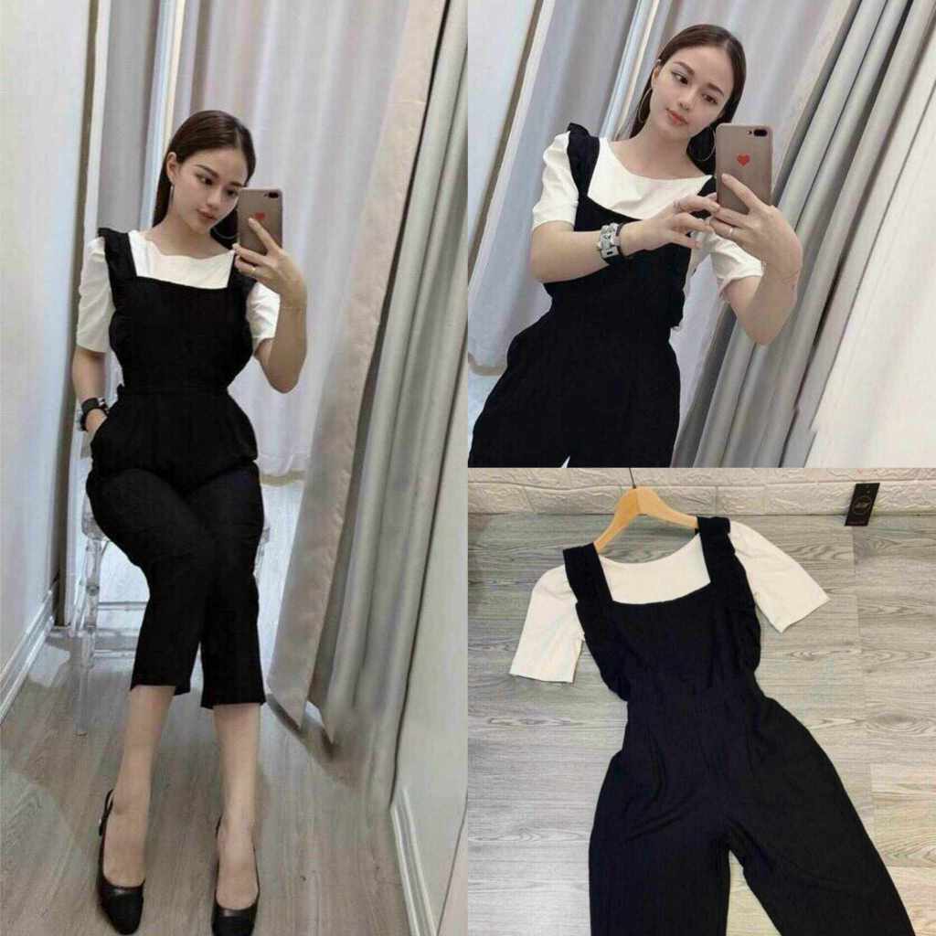 Sét Bộ Nữ cổ yếm cát hàn kiểu dáng sang trọng tiểu thư