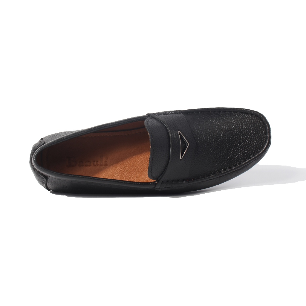 Giày Lười Nam BANULI K1ML1T0 (Black, Genuine Leather, Authentic Brand)