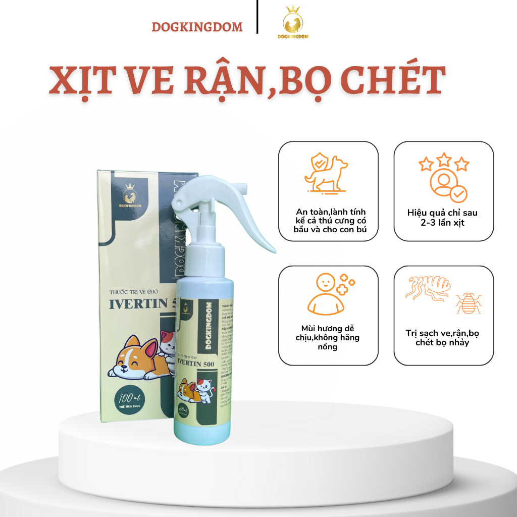 Chai Xịt Trị Ve Chó An Toàn Hiệu Quả DOGKINGDOM