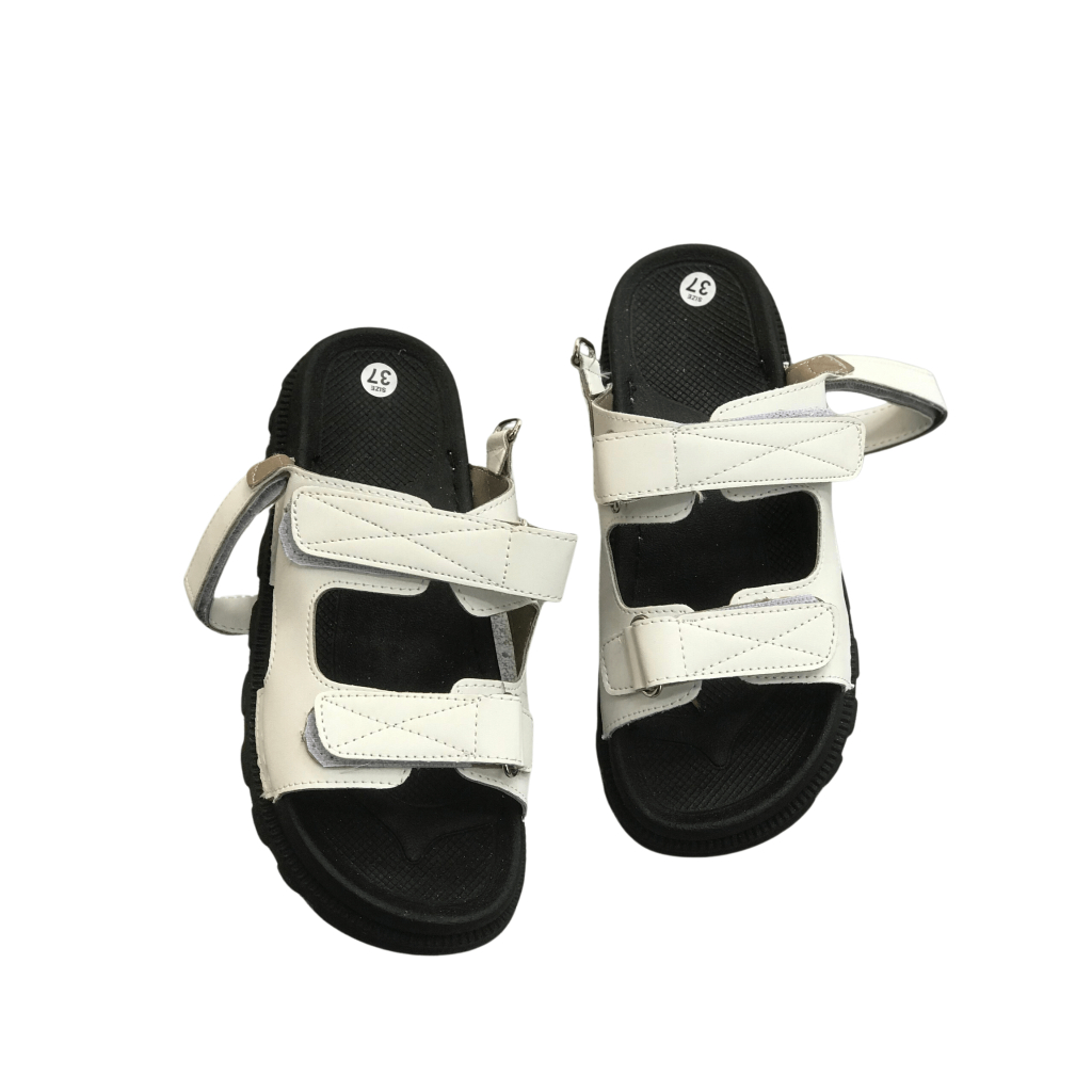 DÉP NỮ SANDAL 2 QUAI NGANG TRƠN XÉ DÁN SIÊU ÊM SIÊU BỀN