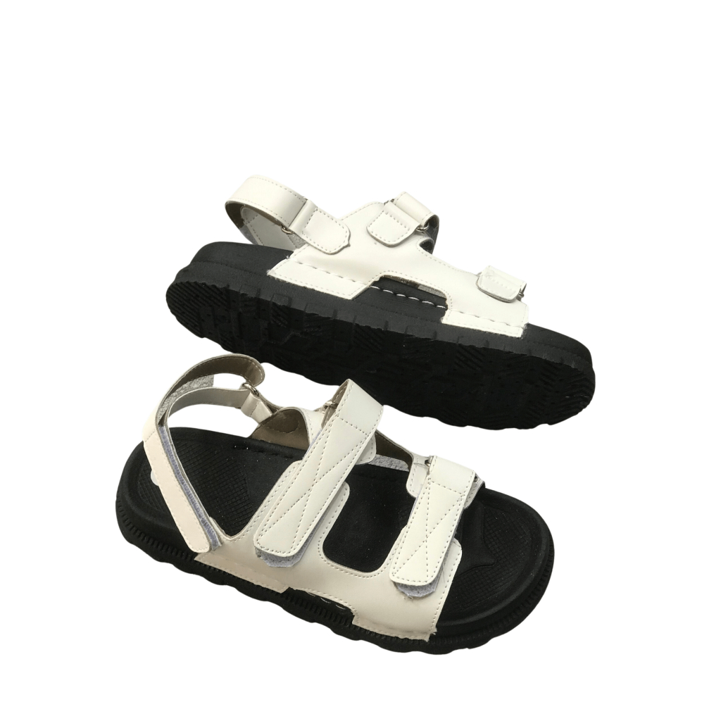 DÉP NỮ SANDAL 2 QUAI NGANG TRƠN XÉ DÁN SIÊU ÊM SIÊU BỀN