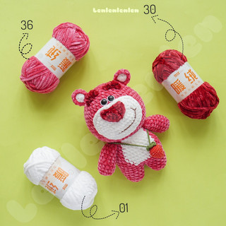 Len Nhung Chenille chính hãng Snowball - sợi nhung siêu mềm, không xù, không đứt, móc thú bông Amigurumi