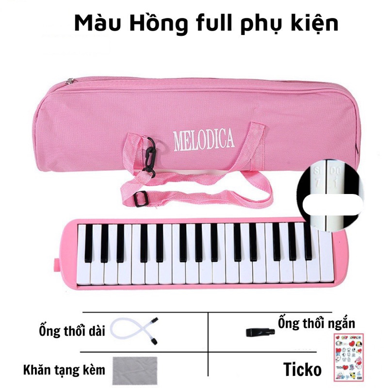 ( SỐC)Kèn melodion melodiac 32 phím, kèn phím cho học sinh, đầy đủ phụ kiện