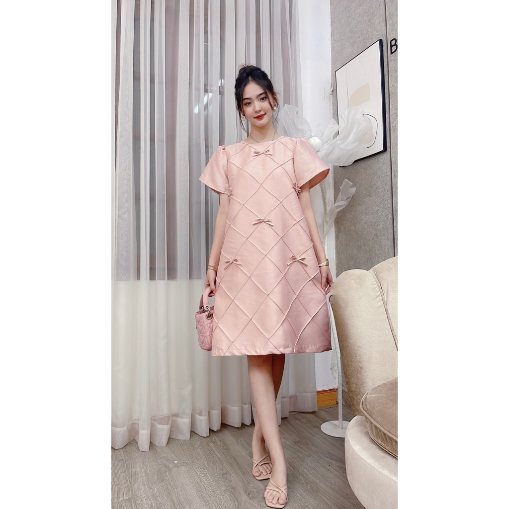 VÁY TAFTA HỒNG GÂN THOI