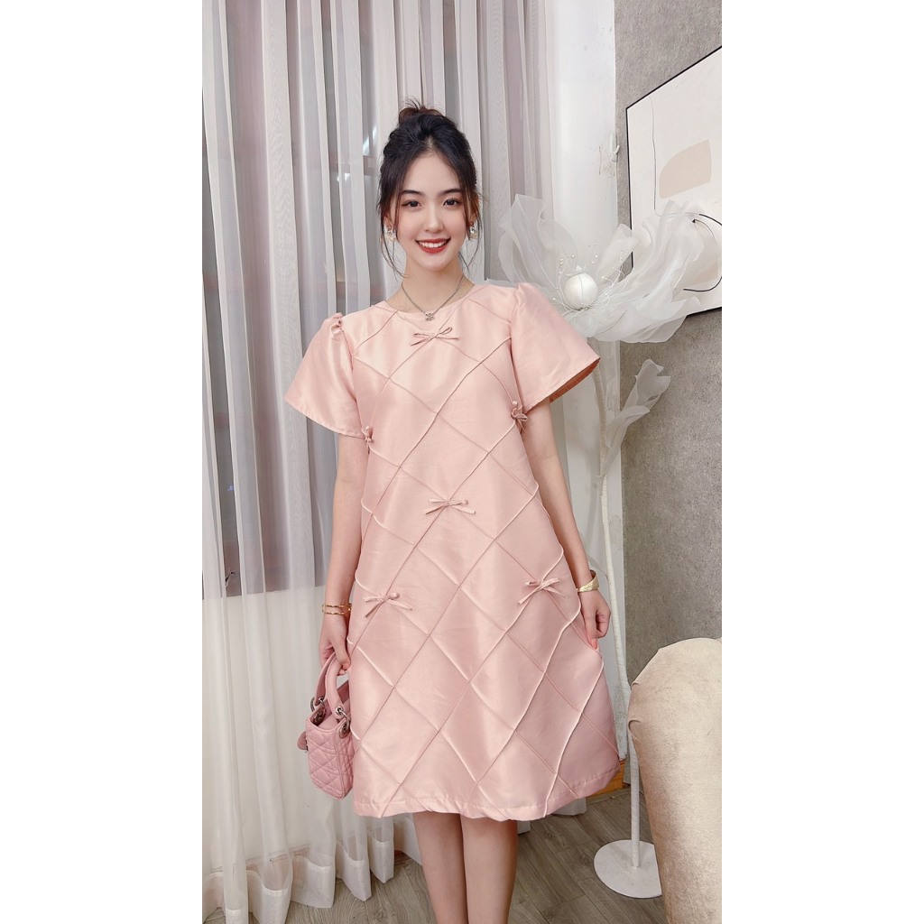 VÁY TAFTA HỒNG GÂN THOI