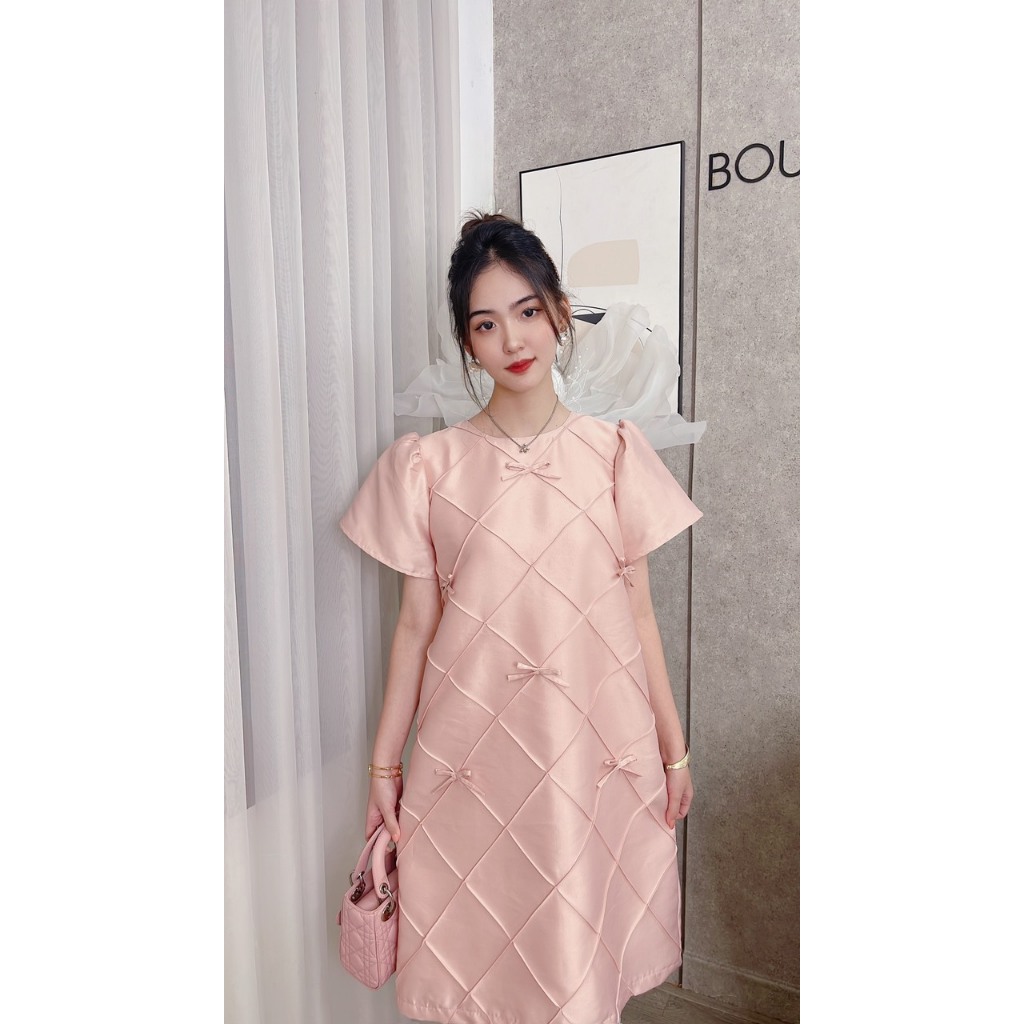 VÁY TAFTA HỒNG GÂN THOI