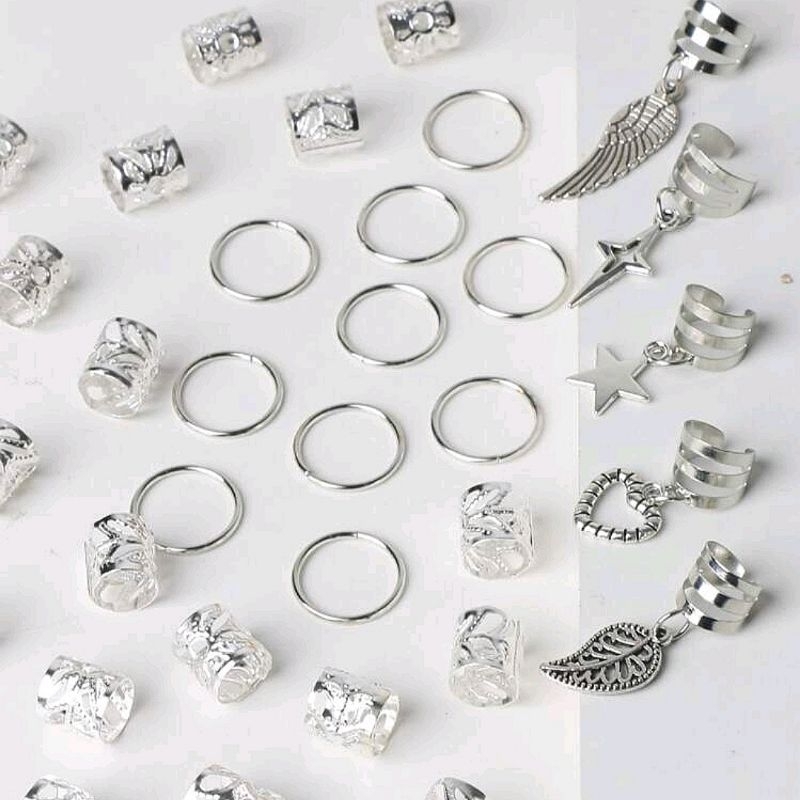 Set Nẹp Cài Tóc Dreadlock Đính Charm Y2K Thời Trang Unisex